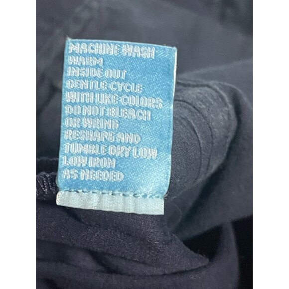 J.McLaughlin Navy Blue Scalloped Hem Cotton Blend Womens Shorts Size 0 - Picture 5 of 6